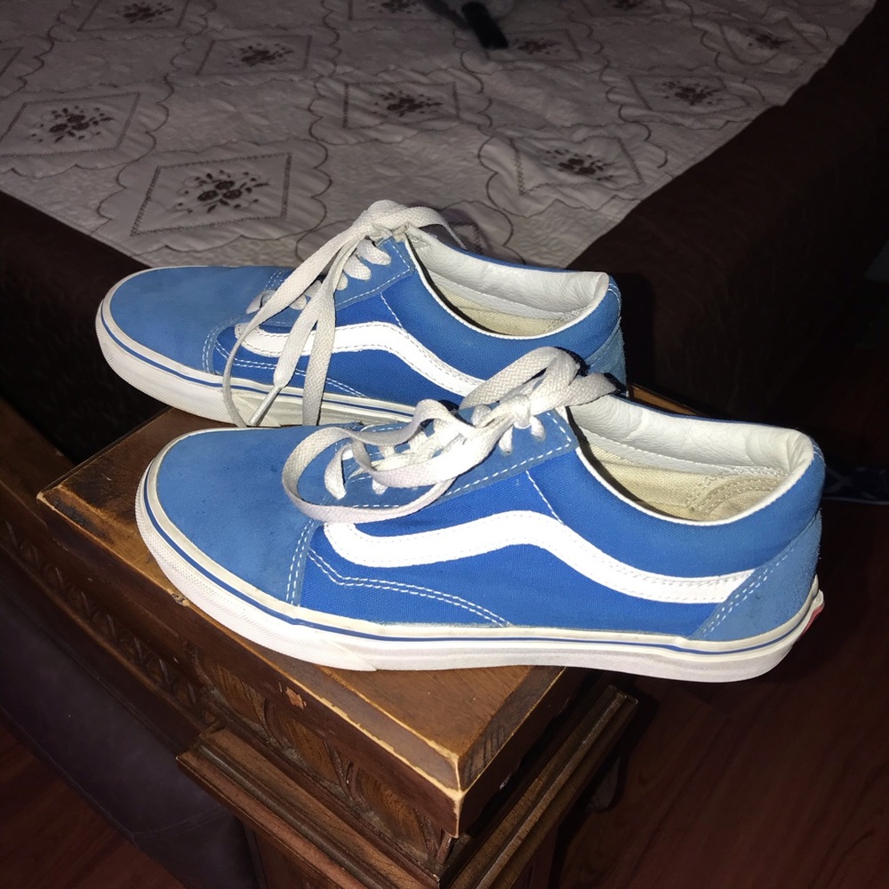Blue old skool vans